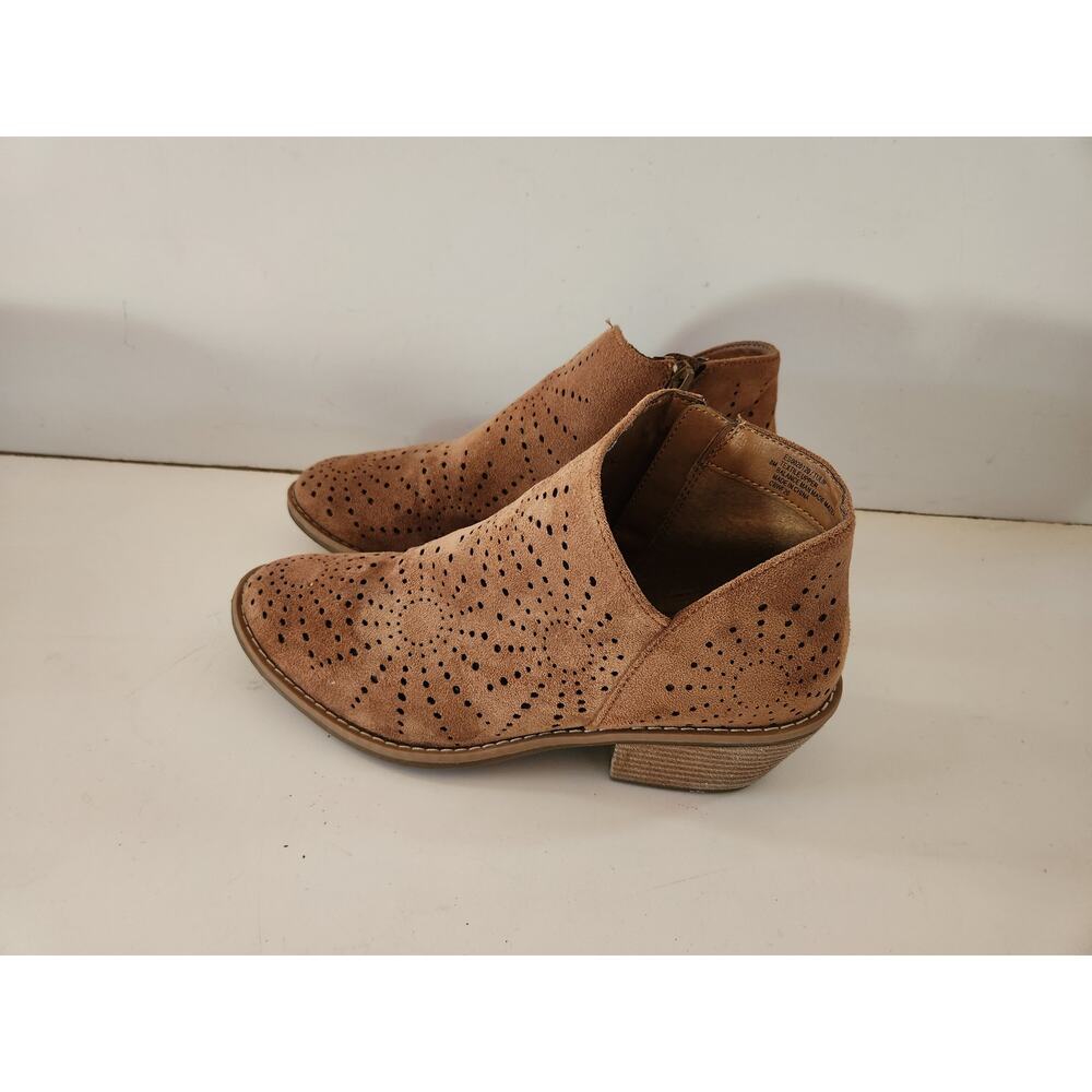 Euro Soft by Sofft Brown Ankle Boots  Heel Side Zip Women's Size 8M